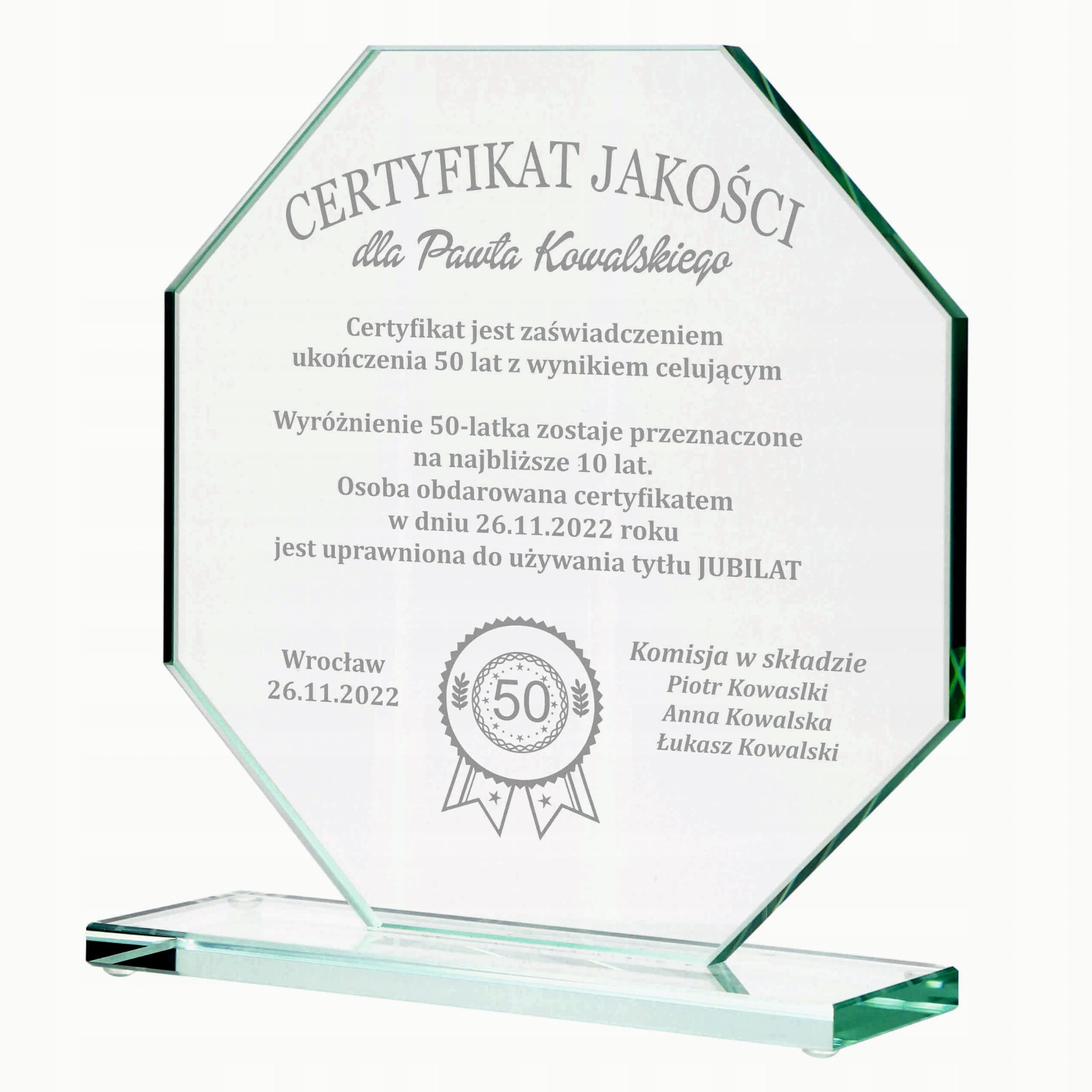 Prezent na Urodziny Spersonalizowany Upominek  Statuetka z Grawerem